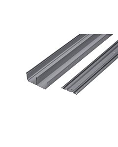 Kit guías correderas plata 180 cm