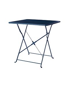 Mesa de Jard&iacute;n Plegable Azul Saba 70x70x70 cm GoodHome