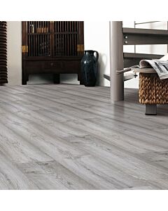 Suelo laminado Santa Fe gris AC5 7mm 138,3x19,3cm