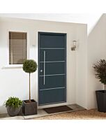 Puerta de entrada gris antracita insert derecha 210 x 90 cm