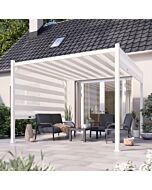 Pérgola con Techo Corredizo y Paredes 3 x 3 m Mattecio